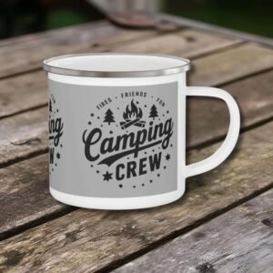 Camping Crew Enamel Mug - Perfect for Outdoor Adventures & Gatherings