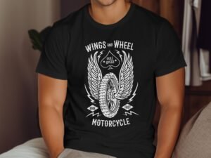 Wings and Wheel Full Speed Motorcycle Ride Fast T-Shirt