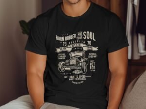 Burn Rubber Not Your Soul Brooklyn Vintage Car T-Shirt