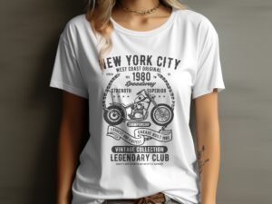 Vintage Motorcycle Graphic - New York City Speed Shop T-Shirt