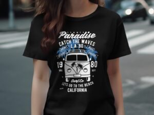Summer Paradise Catch the Waves California Surfing T-Shirt