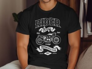 Vintage Motorcycle Club Graphic Rider Speed Wheels T-Shirt