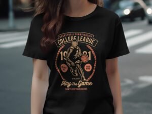 Basketball Championship College League Graphic T-Shirt
