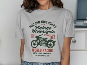 Performance Riders Vintage Motorcycle Racing Design T-Shirt