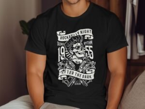Rockabilly Night Silence Rhythm After the Dark T-Shirt