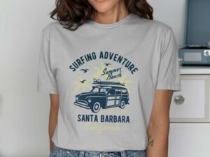 Surf Adventure Beach Santa Barbara California Unlimited T-Shirt
