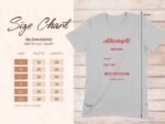 Gildan 64000 softstyle t-shirt size chart showing measurements for S, M, L, XL, 2XL, and 3XL in inches.