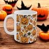 Mug with the lots of pumpkin images ready for Halloween