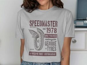 Speedmaster Est 1978 Motorcycle Design Graphic T-Shirt