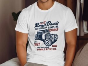 Road Devils Hot Rod Gang Premium Rumble USA T-Shirt