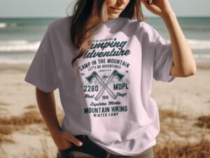 Lets Go Camping Adventure Mountain Hiking Winter Camp T-Shirt
