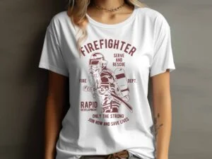 Firefighter T-Shirt, Serve and Rescue Shirt, Rapid Development Tee, Join Now and Save Lives, Only the Strong Fire Dept Top
