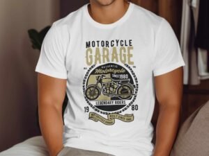 Authentic Motorcycle Garage Since 1980 Design T-Shirt