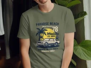 Paradise Beach Summer Malibu Los Angeles Graphic T-Shirt
