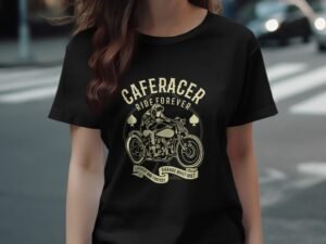 Cafe Racer Ride Forever Garage Built 1997 Motorcycle T-Shirt