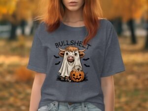 Halloween Bullsheet Ghost Costume Funny Pun T-Shirt