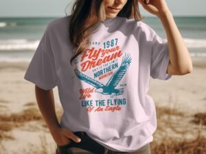 Great Adventure Fly Your Dream Graphic Design T-Shirt