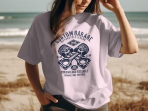 Custom Garage Motorcycle Legend Since 1980 Design T-Shirt