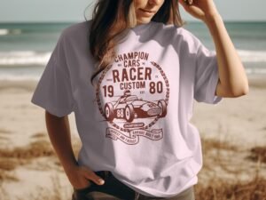 Champion Cars Racer Custom 1980 Graphics Design T-Shirt